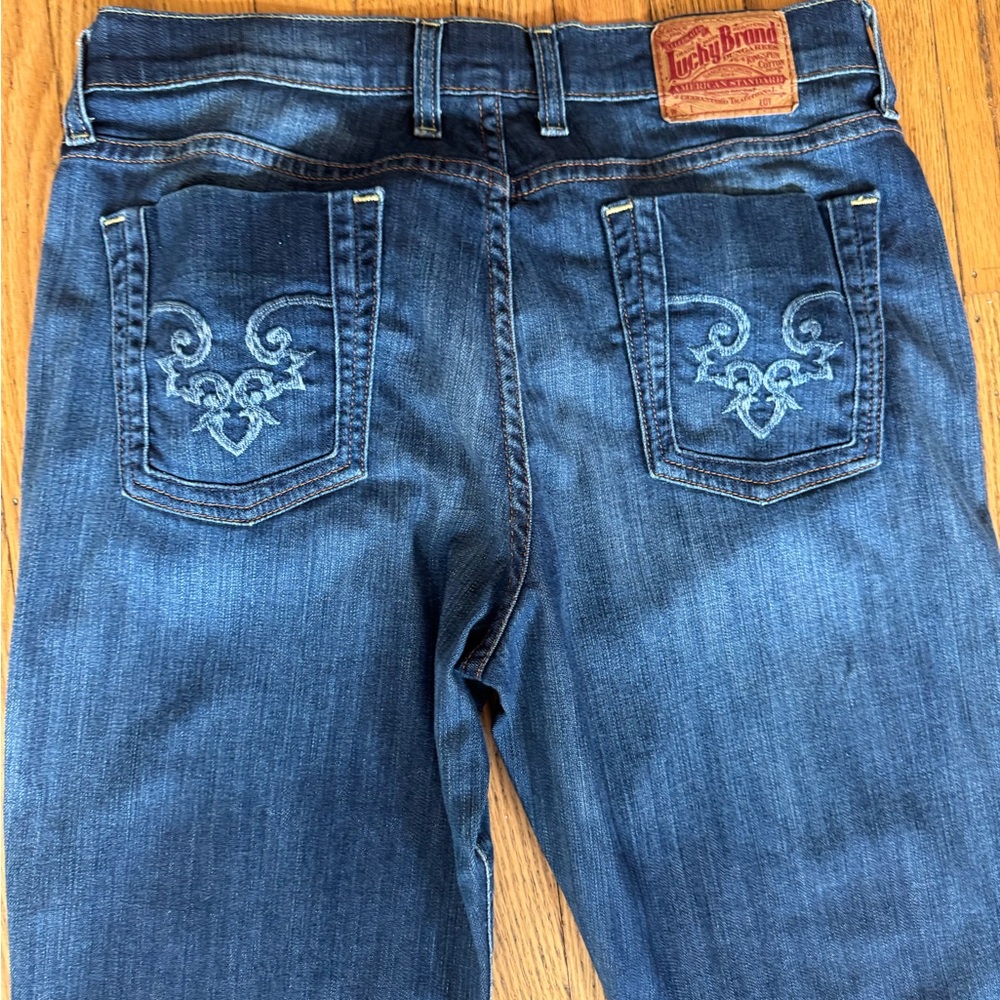 Lucky Brand Women’s Dark Blue Straight Jeans size 14 - Picture 6 of 10